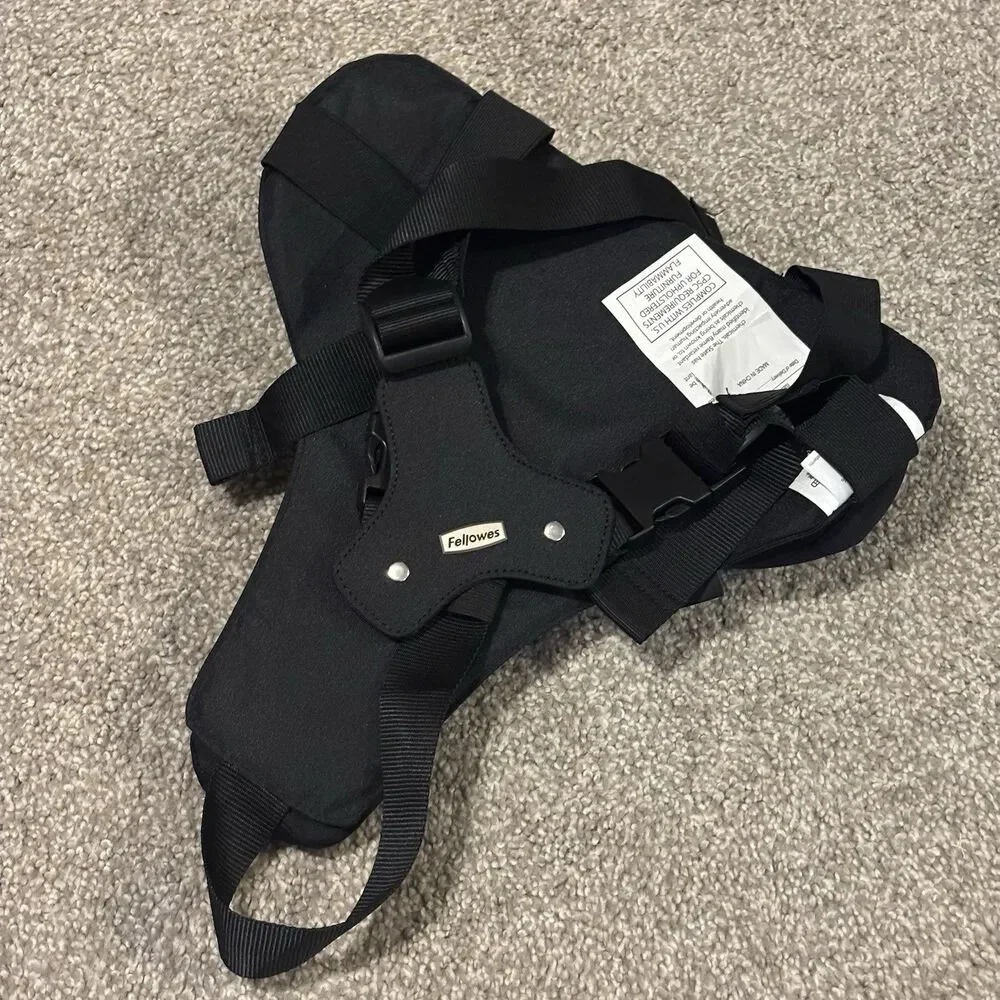 Fellowes Professional Series Back Support 80376 Home & Office Black Microban